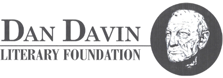 Logo of the Dan Davin Literary Foundation, including an image of a bust of Dan Davin
